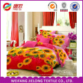 100 polyester flowers printed queen size comfoter bedding set